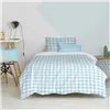 Duvet cover set HappyFriday Basic Kids Blue Single Gingham 2 Pieces