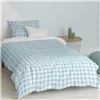 Duvet cover set HappyFriday Basic Kids Blue Single Gingham 2 Pieces