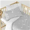 Duvet cover set HappyFriday Basic Kids Grey Baby Crib 2 Pieces