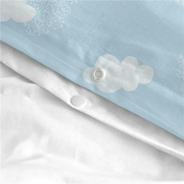 Duvet cover set HappyFriday Basic Kids Blue Single 2 Pieces