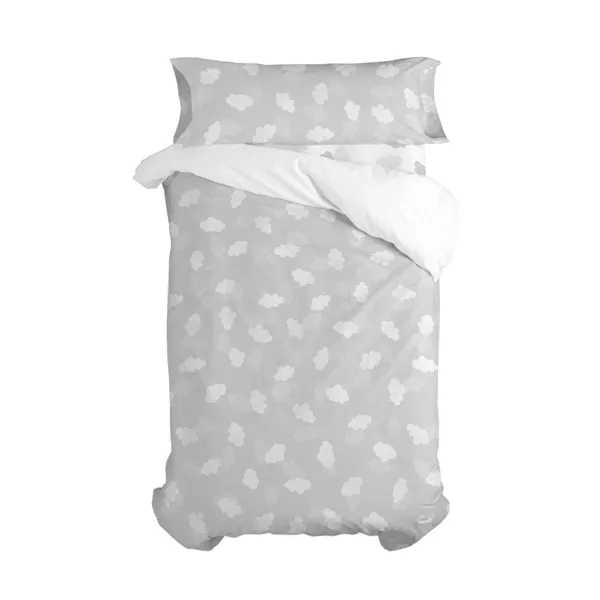 Duvet cover set HappyFriday Basic Kids Grey Single 2 Pieces