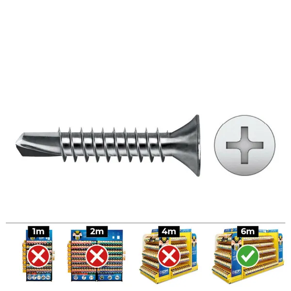 Коробка для винтов CELO din/ref 7504p Ø 5,5 x 50 mm 250 штук ОцинкованнЫЙ