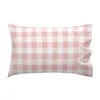 Duvet cover set HappyFriday Basic Kids Pink Baby Crib Gingham 2 Pieces