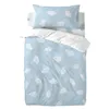 Duvet cover set HappyFriday Basic Kids Blue Baby Crib 2 Pieces