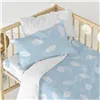 Duvet cover set HappyFriday Basic Kids Blue Baby Crib 2 Pieces