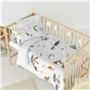 Duvet cover set HappyFriday Mini savanna Multicolour Baby Crib 2 Pieces