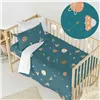 Duvet cover set HappyFriday Mini universe Multicolour Baby Crib 2 Pieces