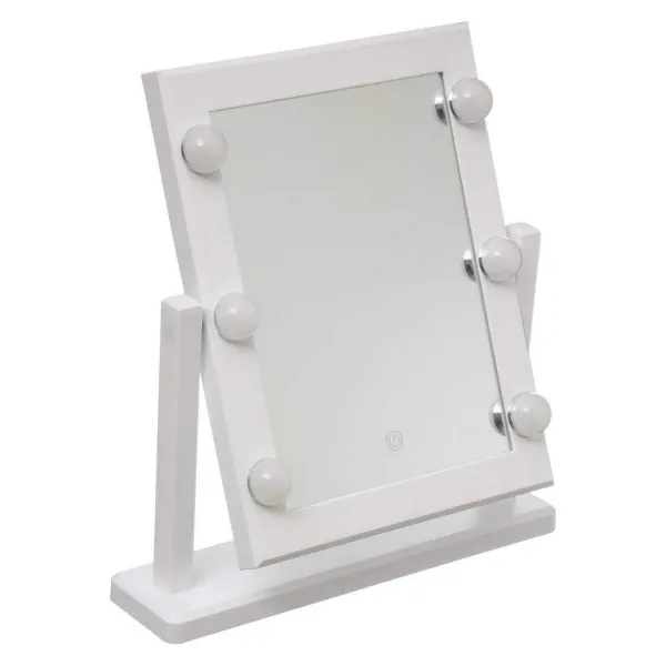 LED Pöytäpeili 5five Hollywood Valkoinen 37 x 9 x 40,5 cm