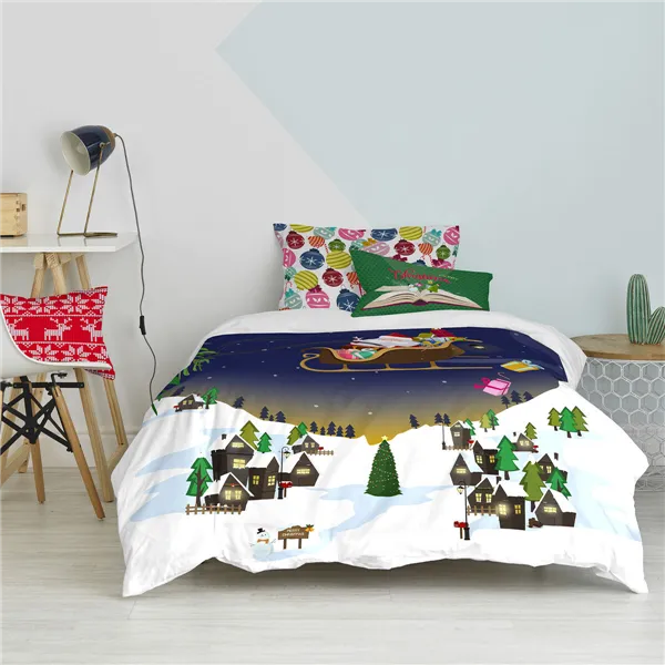 Duvet cover set HappyFriday XMAS Multicolour Single 2 Pieces