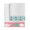 Towel set HappyFriday Moshi Moshi Whale Multicolour 2 Pieces