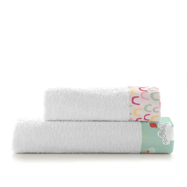 Towel set HappyFriday Moshi Moshi Hola Multicolour 2 Pieces