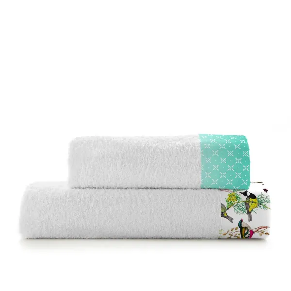 Towel set HappyFriday Birds of paradise Multicolour 2 Pieces