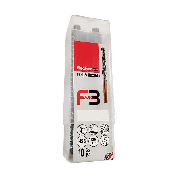 Металлическое сверло Fischer f3 hss-r din Ø 9,5 MM (10 штук)