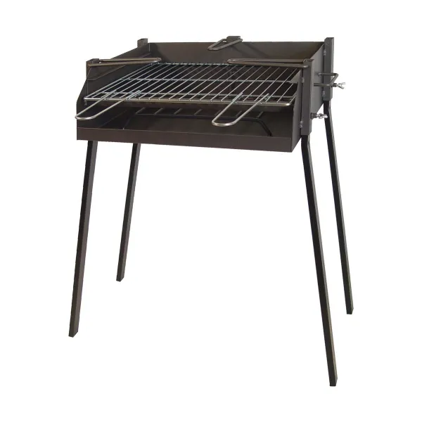 Hiiligrilli Jaloilla Imex el Zorro Musta Metalli 50 x 40 x 75 cm