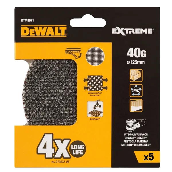 Наждачная бумага для шлифовальной машины Dewalt dtm8671-qz 125 mm