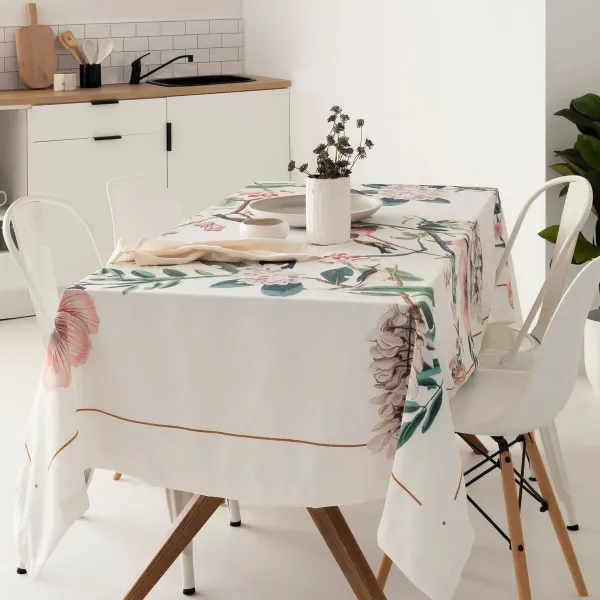 Tablecloth HappyFriday Blooming Multicolour 145 x 150 cm