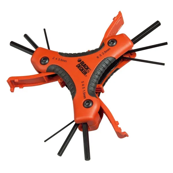 Sulankstomi šešiakampiai raktai Black & Decker bdht0-71628