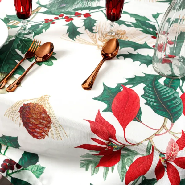 Tablecloth HappyFriday Xmas Mistletoe Multicolour 145 x 150 cm