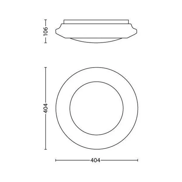 griestu gaismas LED Philips Cinnabar Balts Plastmasa (40,4 x 10,6 cm) 20 W