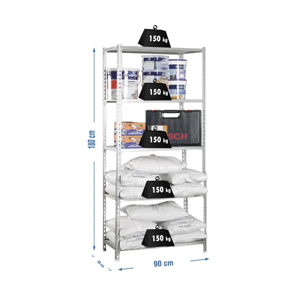 Полка Simon Rack Maderclick 5/400 750 kg Металл Деревянный 5 Полки ДСП (180 x 90 x 40 cm)