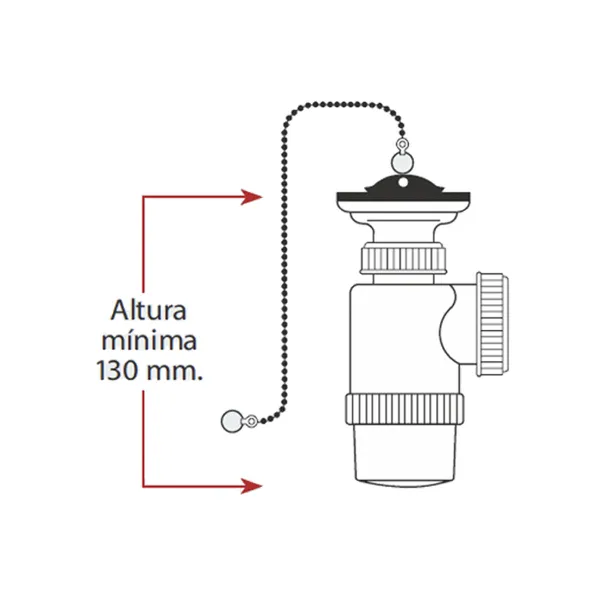 Washbasin Siphon Mirtak v70 Пластик PVC