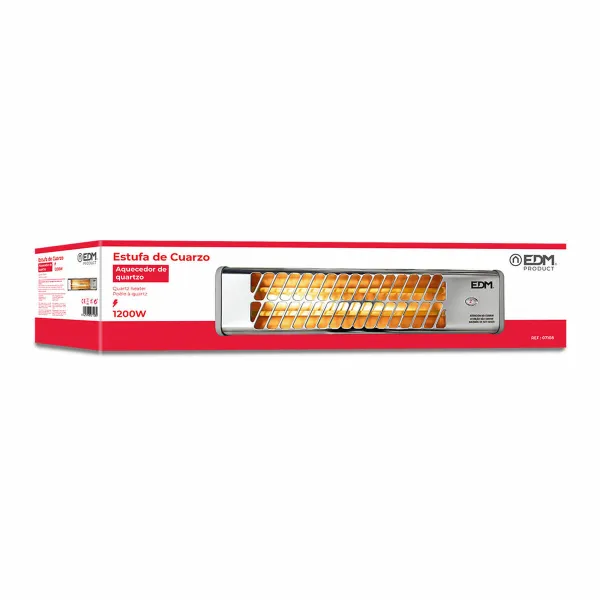 Quartz Heater EDM 07108 07108 White 800 W Baths
