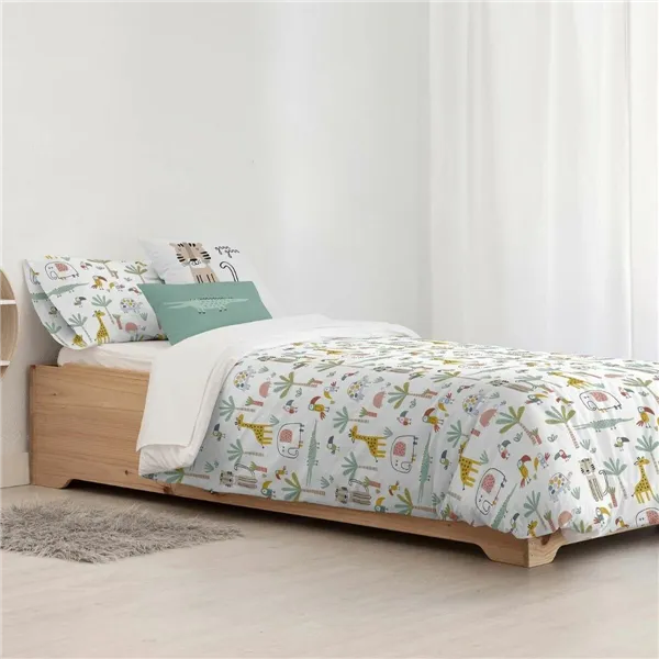 Nordic cover Kids&Cotton Jeddah Small White Mint 175 Threads 180 x 220 cm 180 x 240 cm