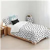 Nordic cover Kids&Cotton Kibo White Black 175 Threads 180 x 220 cm 180 x 240 cm