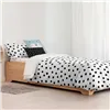 Nordic cover Kids&Cotton Kibo White Black 175 Threads 180 x 220 cm 180 x 240 cm