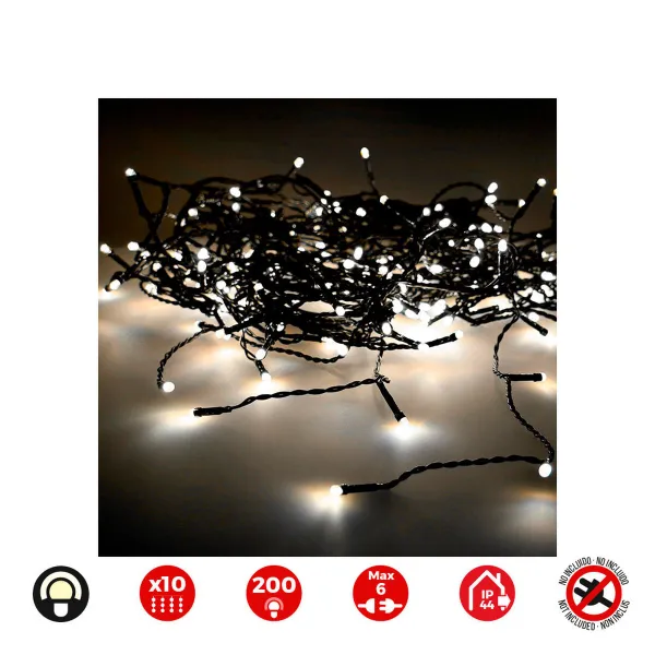 LED žibintai užuolaidoms EDM 71263 Easy-Connect 3,2 W Šilta šviesa Šiltai balta 2 x 2 m