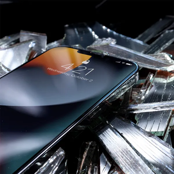 Crong 7D Nano Flexible Glass - Unbreakable 9H hybrid glass for the entire iPhone 13 mini screen