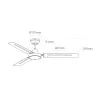 Lubinis ventiliatorius EDM 33982 Balta 60 W Ø 120 cm Mini industrinis