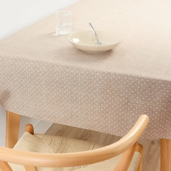 Stain-proof tablecloth Belum Plumeti White 100 x 80 cm