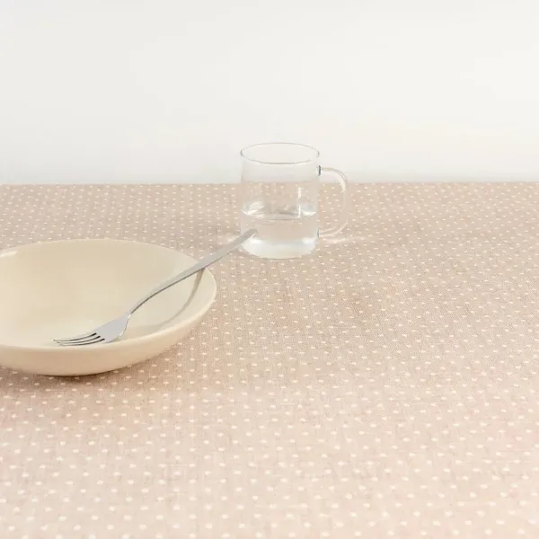 Stain-proof tablecloth Belum Plumeti White 100 x 80 cm