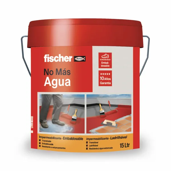 Vedenkestävä Fischer Ms Terrakotta 15 L