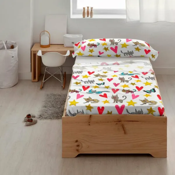 Bedding set Decolores Gatets de Anna Llenas Multicolour