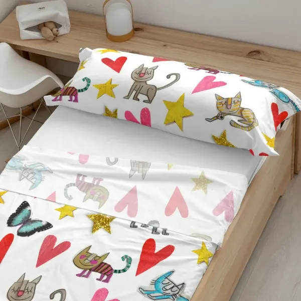 Bedding set Decolores Gatets de Anna Llenas Multicolour