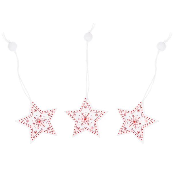 Christmas stars from wood Springos CA0658 5cm