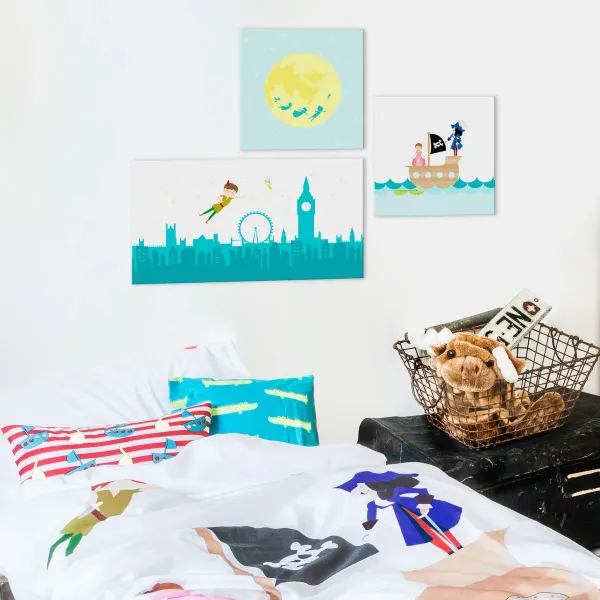 Canvas HappyFriday Mr Box Flying boy Multicolour 27 x 27 cm