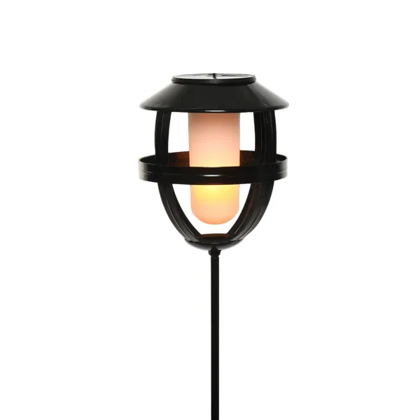 Saulės šviesa Lumineo 898216 Juoda Geležis 63 cm Liepsnos efektas Deglas