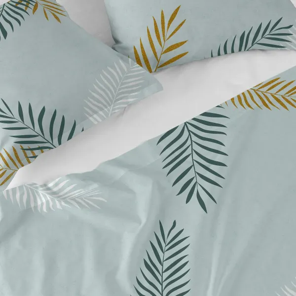 Top sheet HappyFriday Blanc Foliage Mint Multicolour 210 x 270 cm