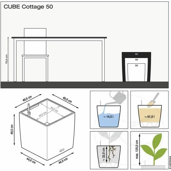 Plant pot Lechuza 50 x 50 cm