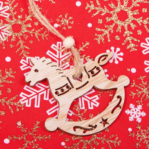 CA0663 WOODEN DECORATION 6 PCS (REINDEER)
