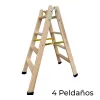 4-step folding ladder Plabell Wood 114 x 31/48 cm