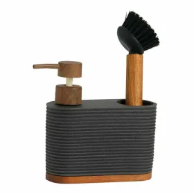 2-in-1 ziepju dozators izlietnei Andrea House cc73049 Melns Akācija