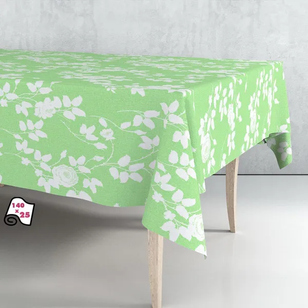 Pöytäliina rulla Exma Vahakangas Vaaleanvihreä Kasvitieteelliset kasvit 140 cm x 25 m