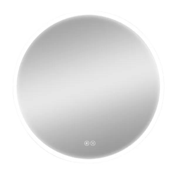 Настенное зеркало EDM 32436 20 W Ø 60 cm Прозрачный Алюминий Круглый LED Свет