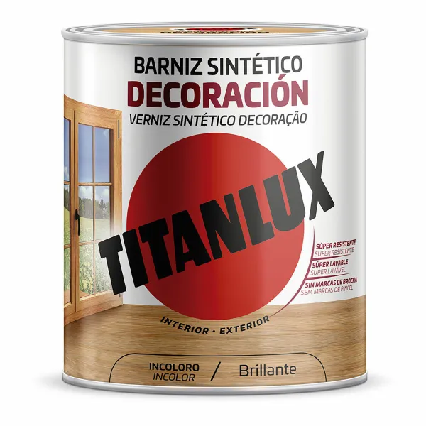 sintētiskā laka Titanlux m10100004 Dekors Mirdzošs Bezkrāsains 4 L