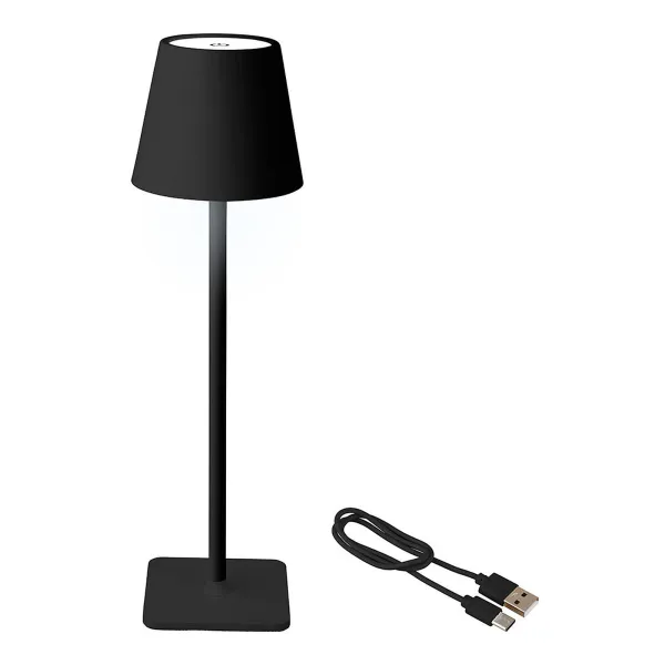 LED-pöytälamppu Lumineo 894376 Musta Metalli 17 cm Ladattava
