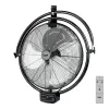 Sieninis ventiliatorius EDM 33520 Juoda 120 W industrinis Lubos